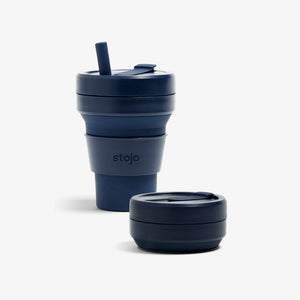 Zusammenklappbarer Reisebecher – zusammengeklappte Verpackung 473 ml