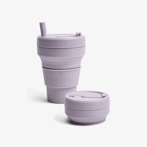 Zusammenklappbarer Reisebecher – zusammengeklappte Verpackung 473 ml